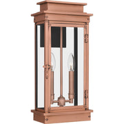 Noelle Large Outdoor Wall Lantern in Aged Copper
