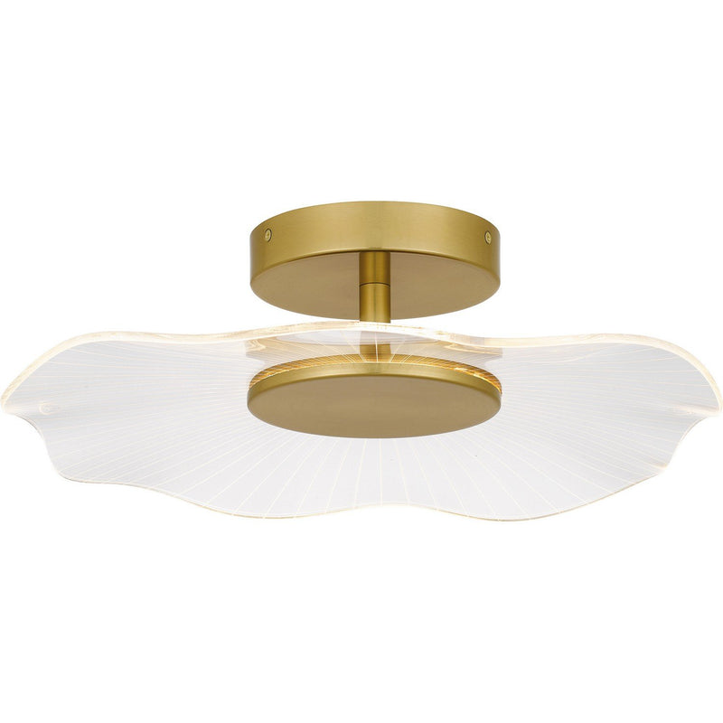 Ibis Semi-Flush Mount in Brushed Gold