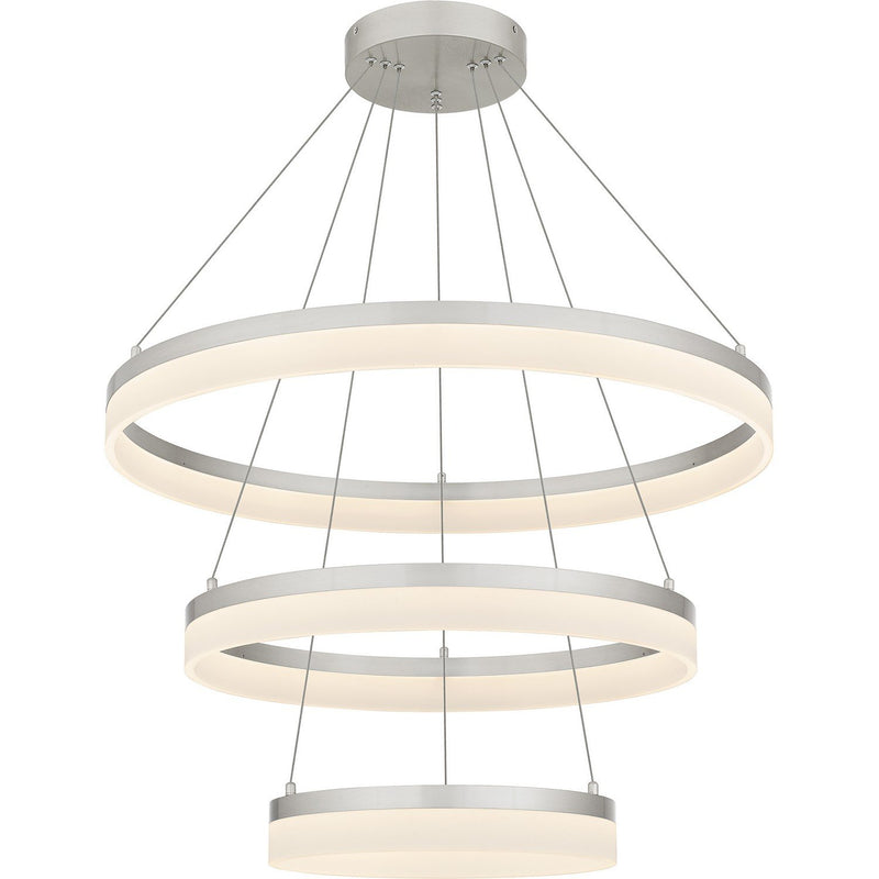 Cohen 32" Tiered Pendant in Brushed Nickel