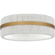 Rope Drum 2-Light Flush Mount in Brushed Gold