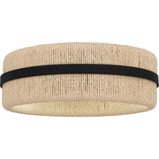 Rope Drum 2-Light Flush Mount in Matte Black