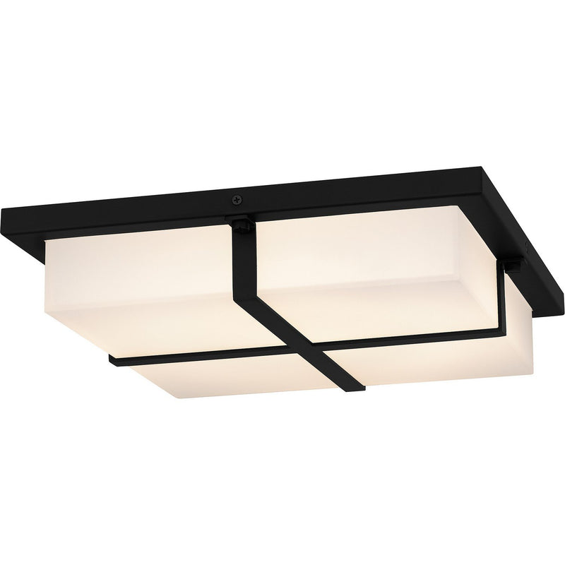 Square LED Flush Mount in Matte Black