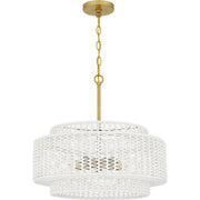 Rope 5-Light Tiered Pendant in Brushed Gold