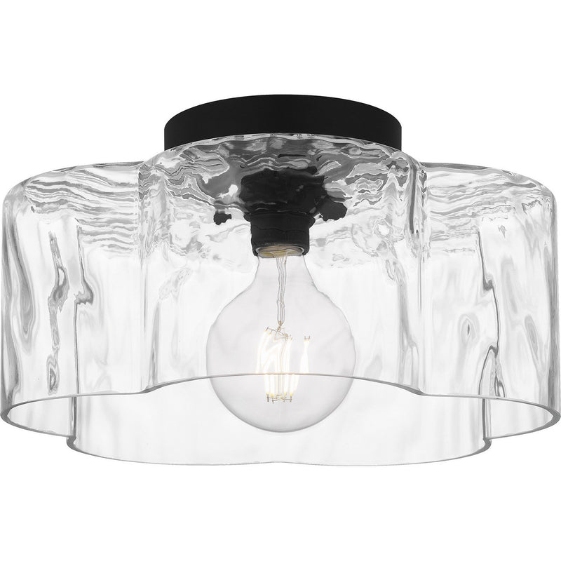 Water Glass Semi-Flush Mount in Matte Black