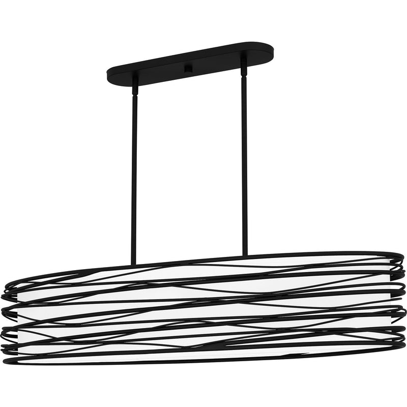Spiral 5-Light Linear Pendant in Mystic Black