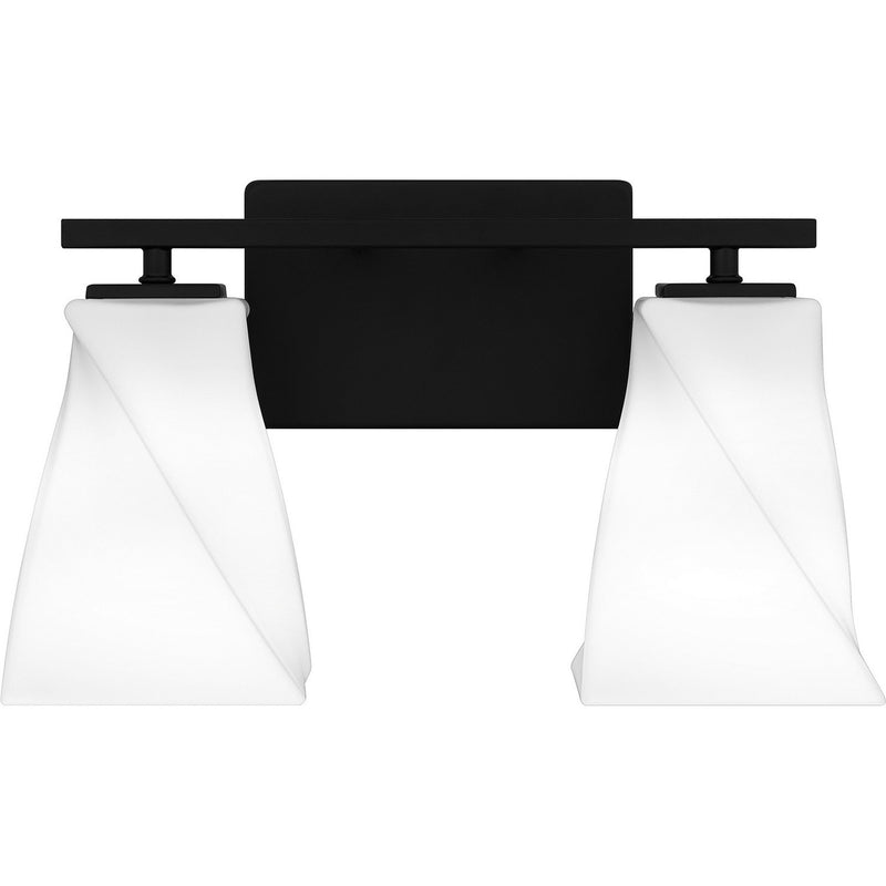 Stetson 2-Light Bath Vanity Light in Matte Black