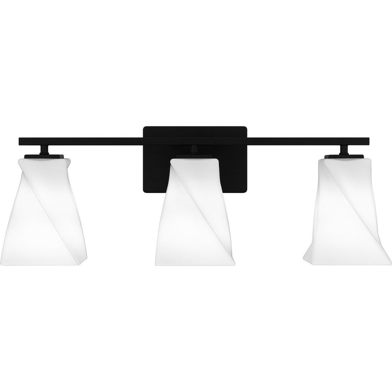 Stetson 3-Light Bath Vanity Light in Matte Black