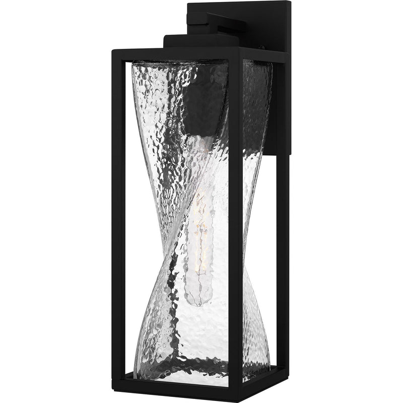 Zarah Medium Outdoor Wall Lantern in Matte Black