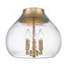 1094-3FM BCB-HCG - Ariella 3 Light Flush Mount in Brushed Champagne Bronze by Golden Lighting