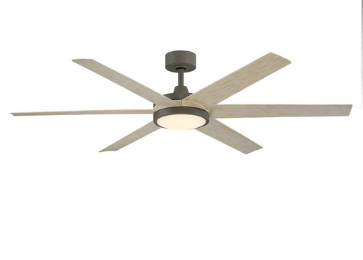 Brawn 64" Ceiling Fan with LED Light in Antique Graphite / Light Oak Blades