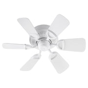 Medallion Patio 30" 6-Blade Hugger Ceiling Fan in Studio White