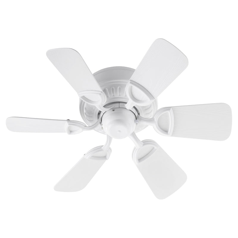 Medallion Patio 30" 6-Blade Hugger Ceiling Fan in Studio White