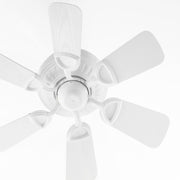 Medallion Patio 30" 6-Blade Hugger Ceiling Fan in Studio White