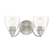 Montgomery 2-Light Bath Vanity Light in Brushed Nickel