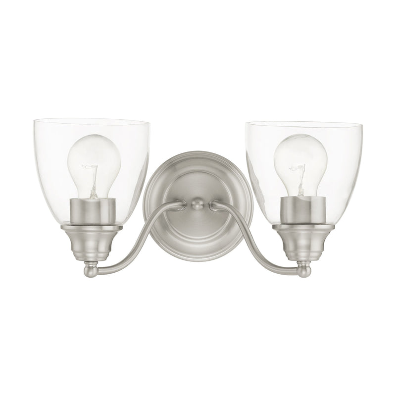Montgomery 2-Light Bath Vanity Light in Brushed Nickel