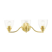 Montgomery 3-Light Bath Vanity Light in Polished Brass