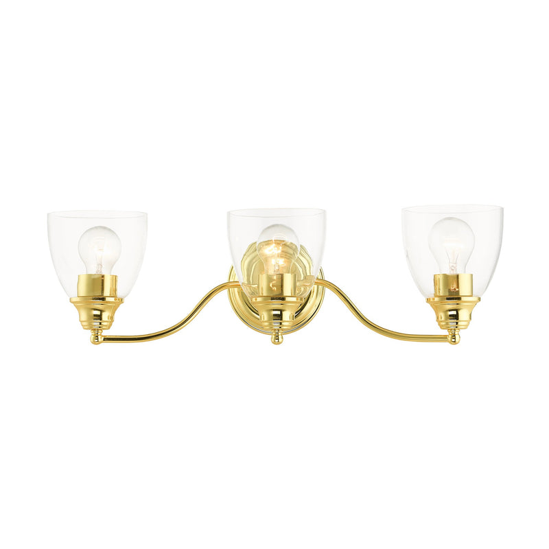 Montgomery 3-Light Bath Vanity Light in Polished Brass