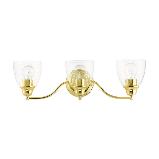 Montgomery 3-Light Bath Vanity Light in Polished Brass