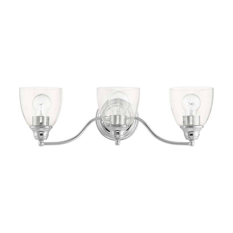 Montgomery 3-Light Bath Vanity Light in Polished Chrome