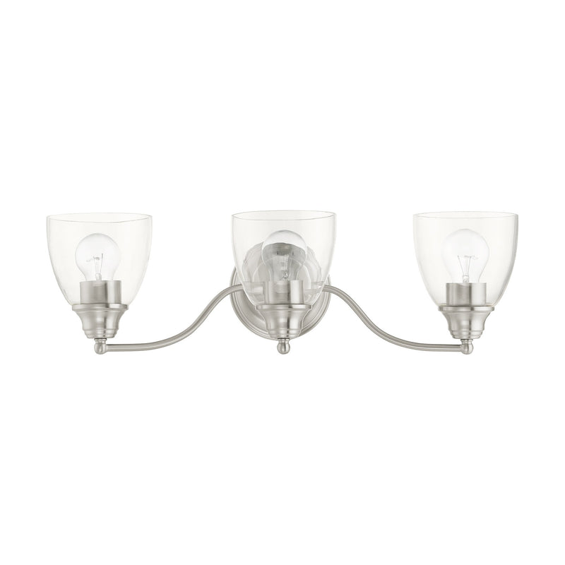 Montgomery 3-Light Bath Vanity Light in Brushed Nickel