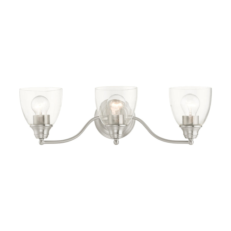 Montgomery 3-Light Bath Vanity Light in Brushed Nickel