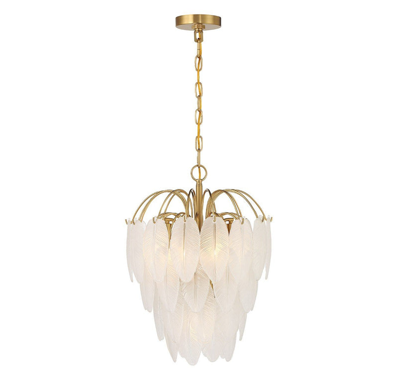 Boa 5-Light Pendant in Warm Brass
