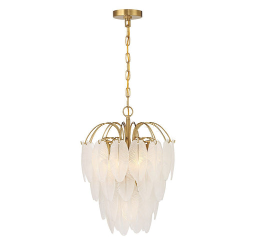 Boa 5-Light Pendant in Warm Brass