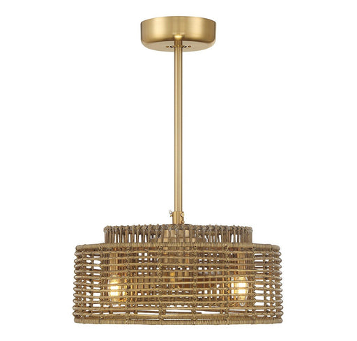 Ferndale 20" Fan D'Lier in Warm Brass