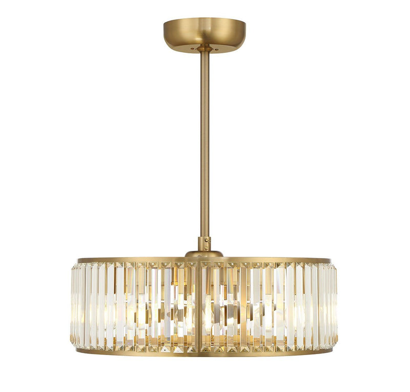 Janus 23" Fan D'Lier in Warm Brass
