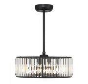 Janus 23" Fan D'Lier in Matte Black