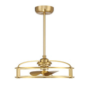 Vesta 23" Fan D'Lier in Warm Brass