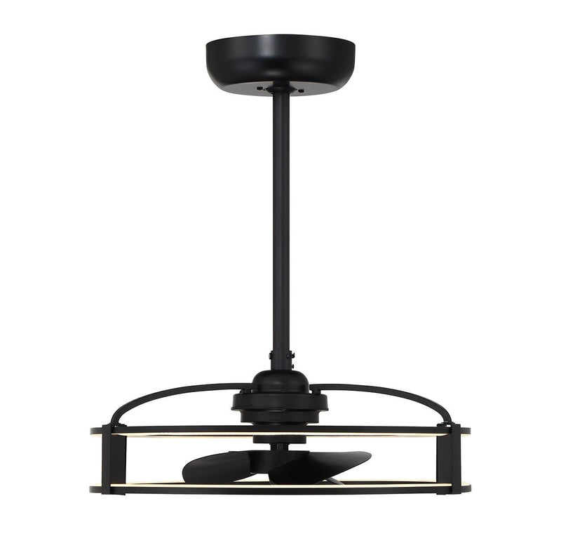 Vesta 23" Fan D'Lier in Matte Black