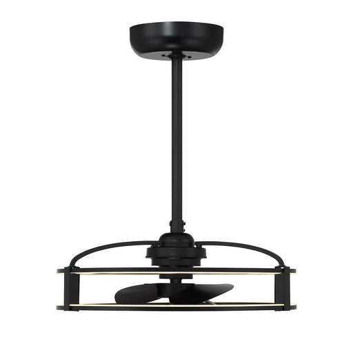 Vesta 23" Fan D'Lier in Matte Black