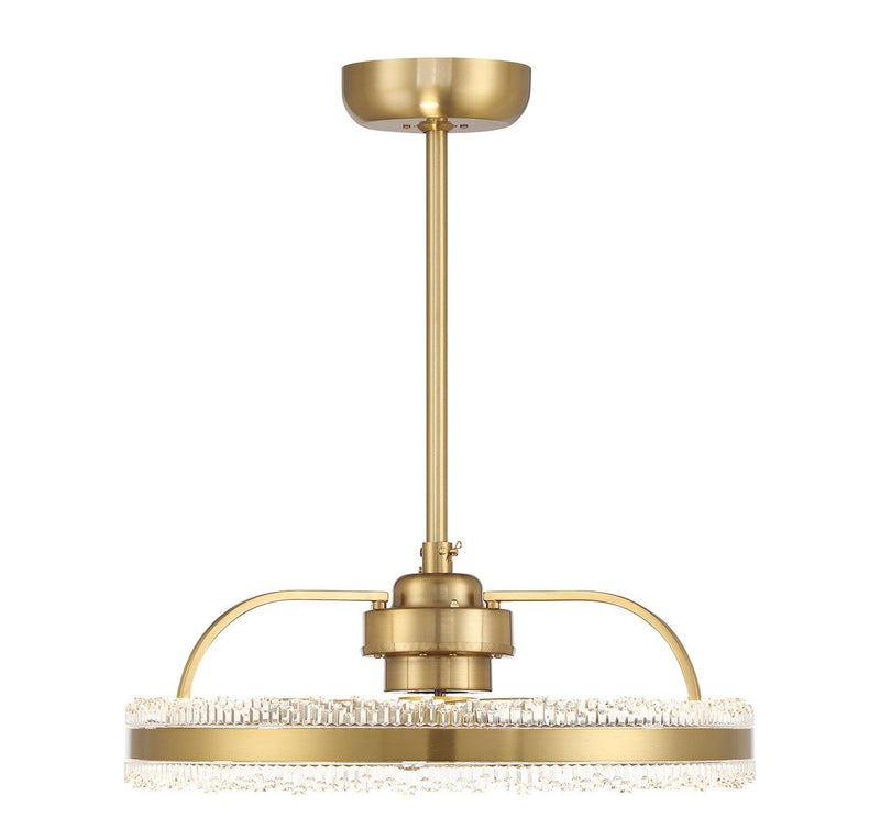 Corona 23.5" Fan D'Lier in Warm Brass