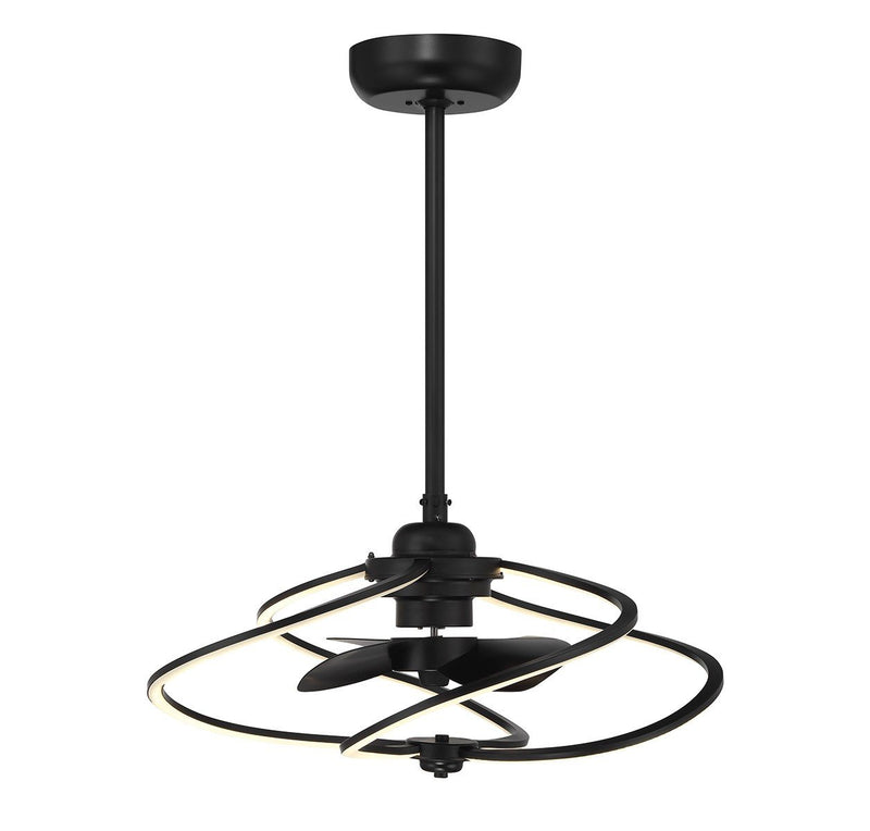 Hydra 24" Fan D'Lier in Matte Black
