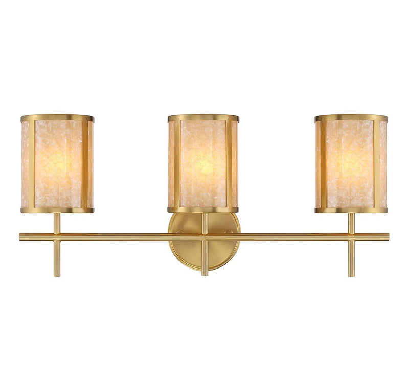 Camden 3-Light Bath Vanity Light in Warm Brass