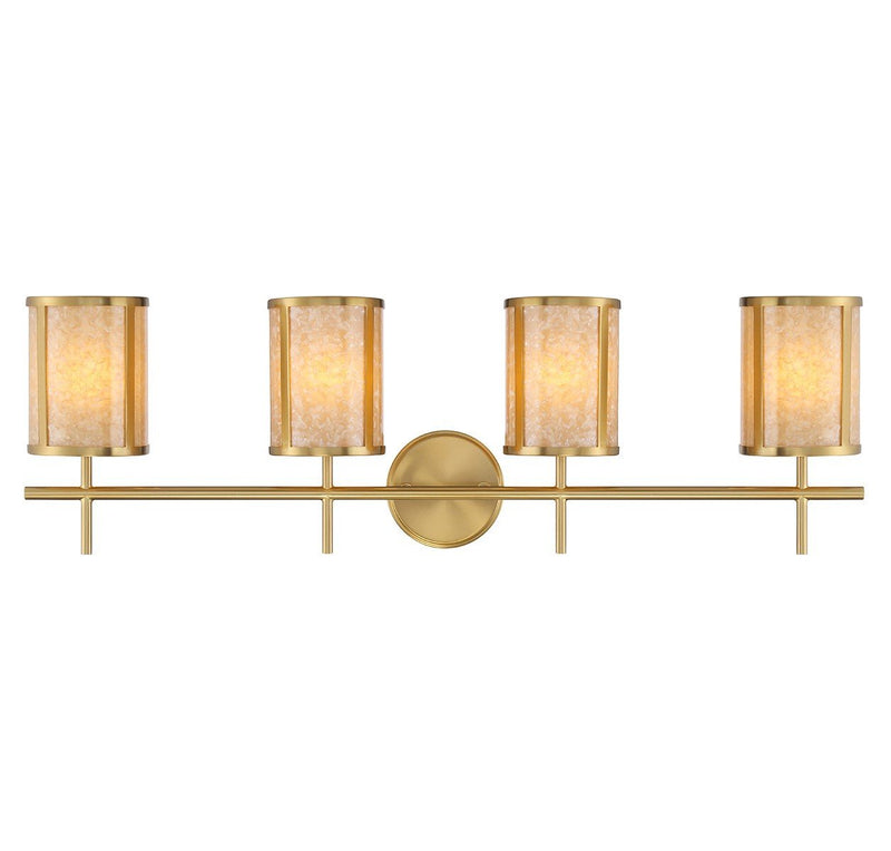 Camden 4-Light Bath Vanity Light in Warm Brass