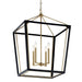 Delvin Four Light Foyer Pendant in Champagne Bronze