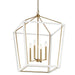Delvin Four Light Foyer Pendant in Champagne Bronze