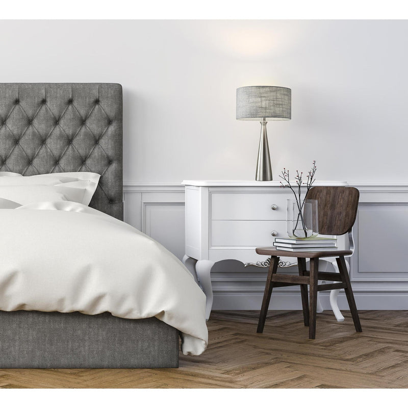 Linda Table Lamp in Brushed Steel