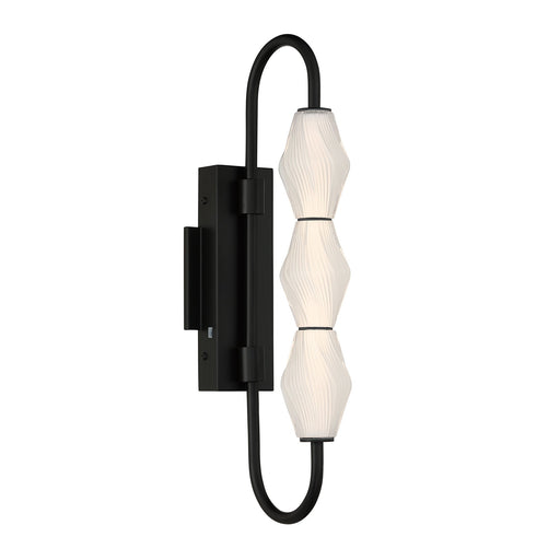 Geode 21.5" Integrated LED Outdoor Wall Sconce in Matte Black