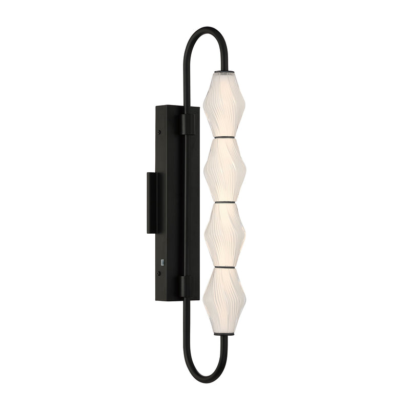 Geode 27" Integrated LED Outdoor Wall Sconce in Matte Black