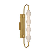 Geode 27" Integrated LED Outdoor Wall Sconce in Satin Brushed Gold