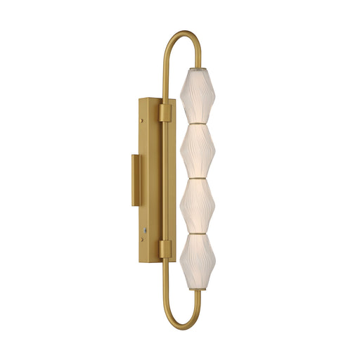 Geode 27" Integrated LED Outdoor Wall Sconce in Satin Brushed Gold