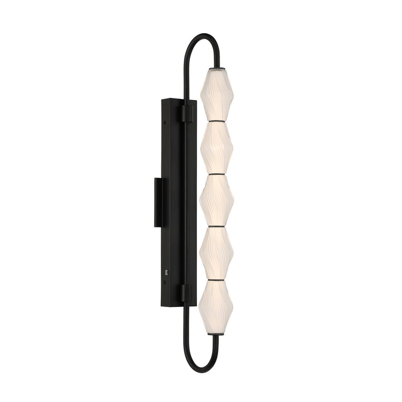 Geode 32" Integrated LED Outdoor Wall Sconce in Matte Black