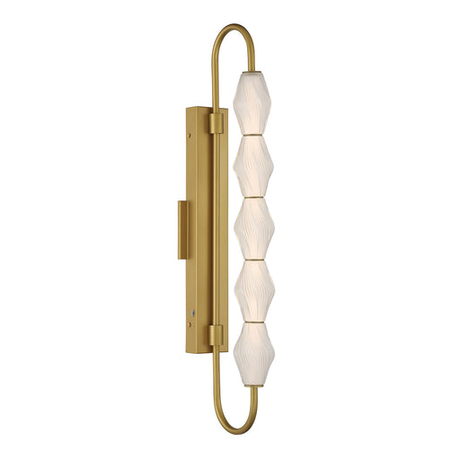 Geode 32" Integrated LED Outdoor Wall Sconce in Satin Brushed Gold