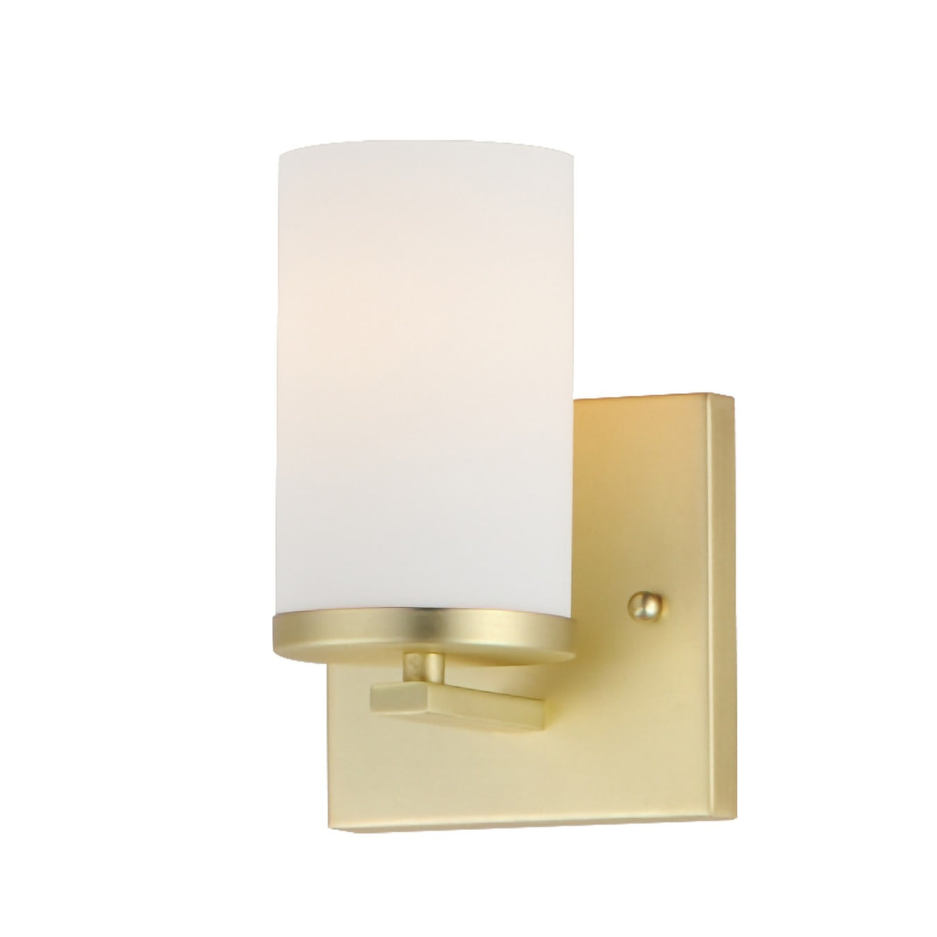Lateral One Light Wall Sconce in Satin Brass