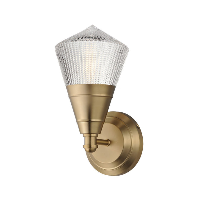 Hargreaves One Light Wall Sconce in Natural Aged Brass