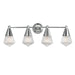 Hargreaves Four Light Bath Vanity in Polished Chrome