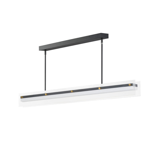 Spectre LED Linear Pendant in Black / Natural Aged Brass